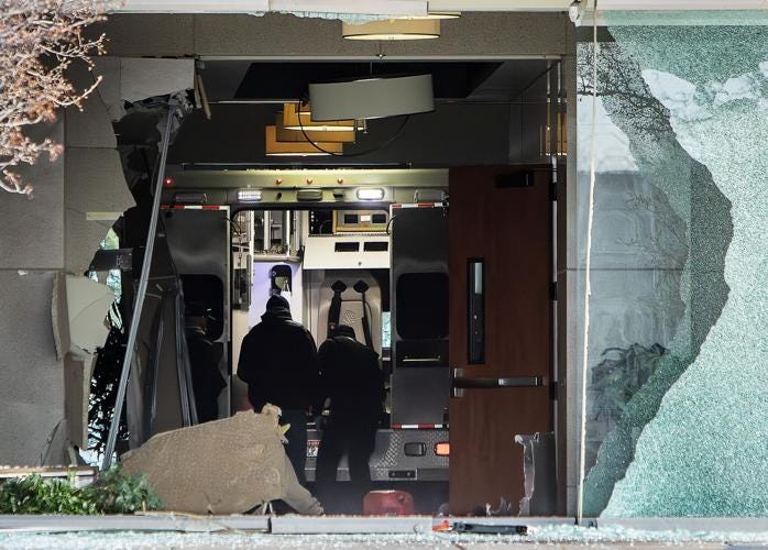 At-large suspect steals ambulance, crashes into St. Luke's building being  leased by Homeland Security | Local News | idahopress.com