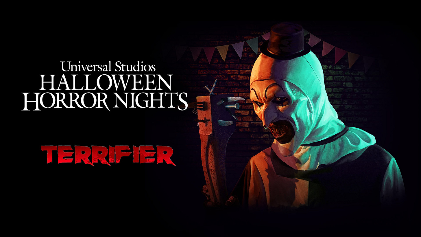 Terrifier haunbted house preview Universal Halloween Horror Nights