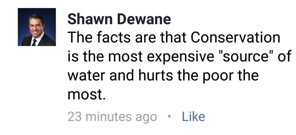 Facebook post by Shawn Dewane