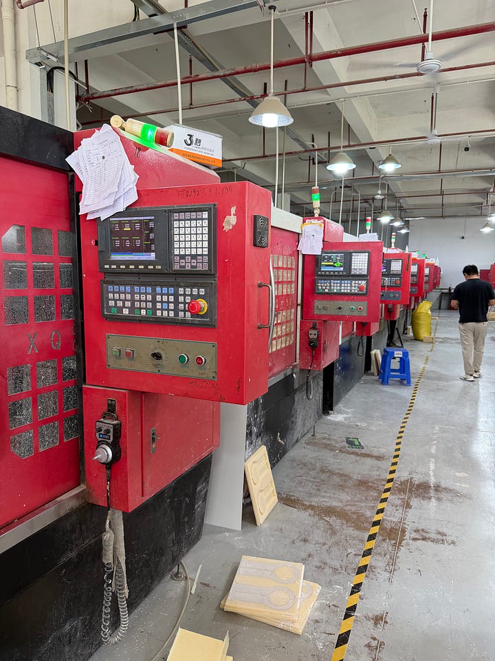 Inside a Chinese precision gear factory where parts on the floor go to ±0.005mm