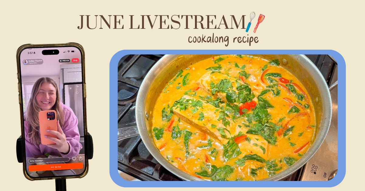 Cailee's Cooking Club: Thai Curry Coconut Salmon Recipe