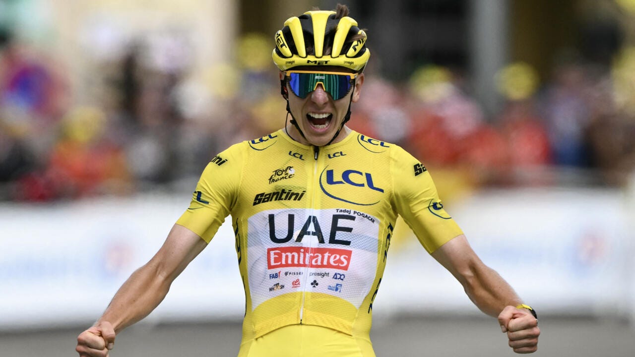 Tadej Pogačar amplía la ventaja con Jonas Vingegaard en la montaña y gana  la etapa 14 del Tour