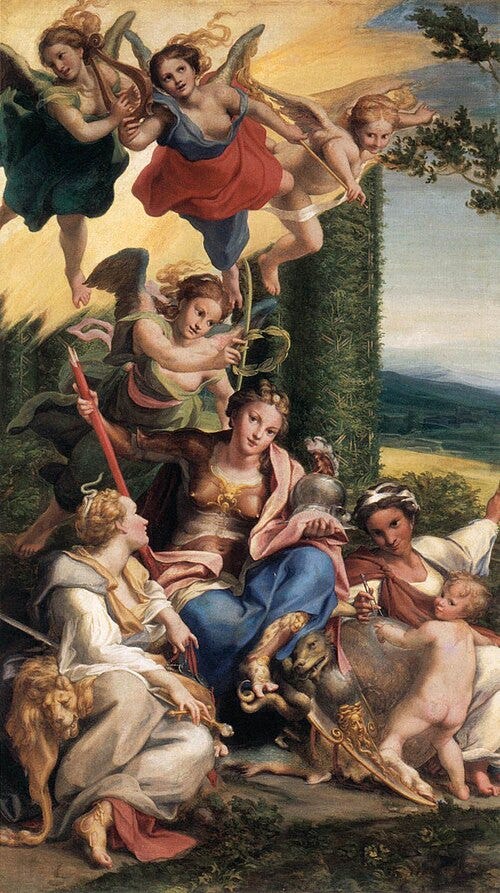 Allegory of Virtue (Correggio) - Wikipedia Allegory of Virtue (Correggio) - Wikipedia