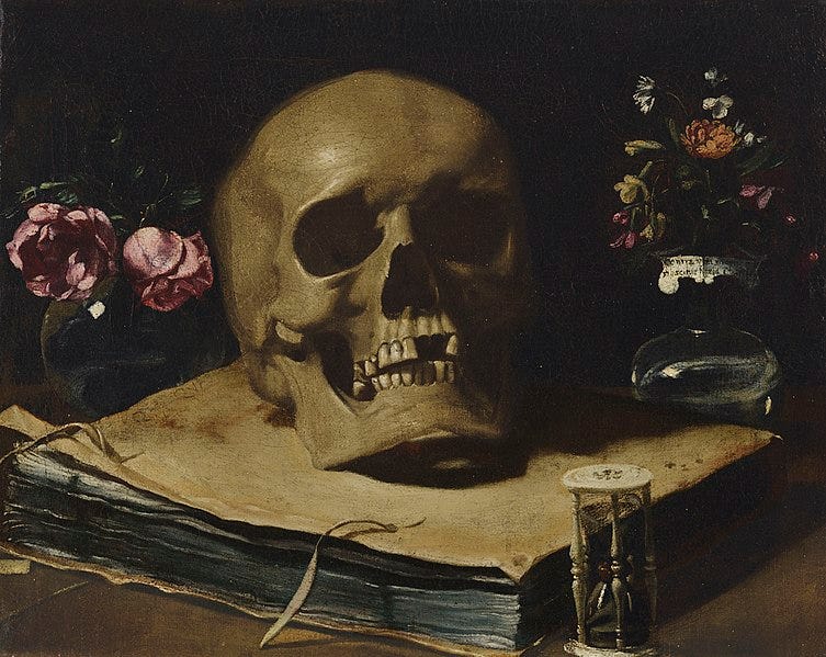 File:Guercino - A vanitas still life with a skull atop a book, an hourglass and two glass vases of flowers.jpg File:Guercino - A vanitas still life with a skull atop a book, an hourglass and two glass vases of flowers.jpg