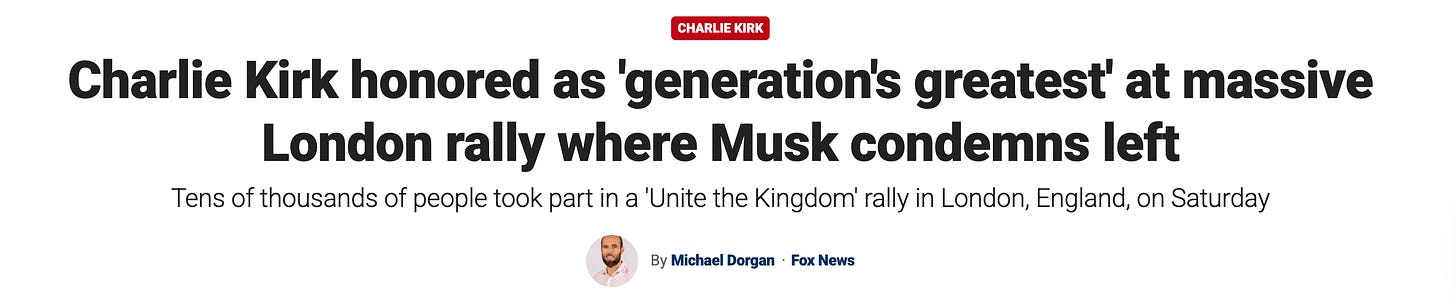 Headline fox news charlie kirk generation's greatest