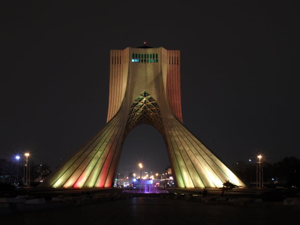 The Azadi Tower in Tehran