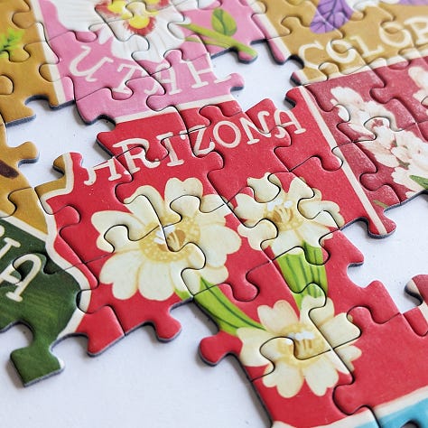RoseArt Flower Map Jigsaw Puzzle