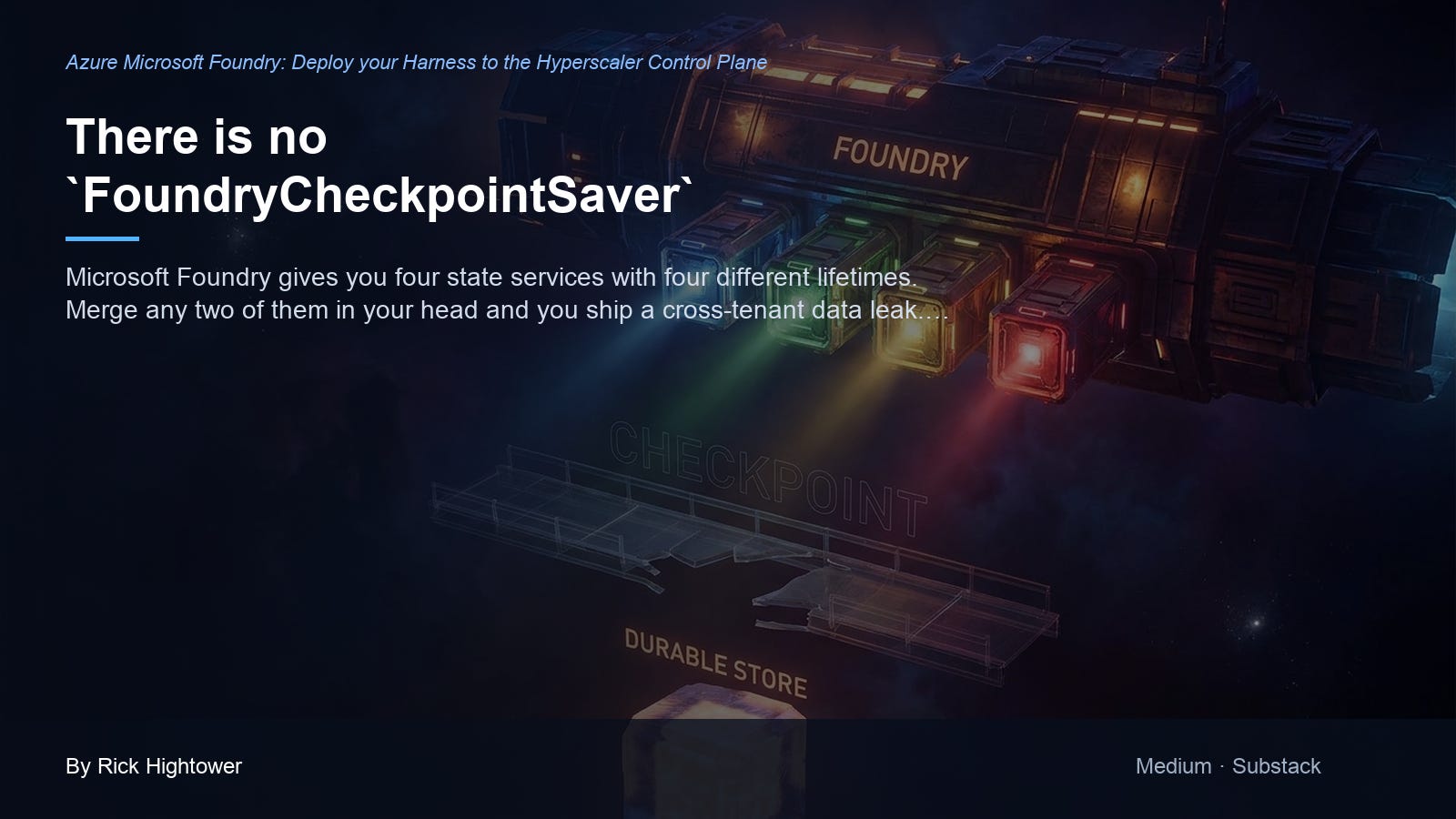 Microsoft Foundry HyperScaler V: Checkpoint your current state and save it in the Azure AI Hyperscaler
