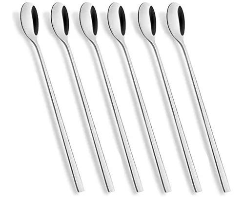 Jgo Cuchara Mango Largo 6pzs 22cm Acero Inoxidable | Cuotas sin interés