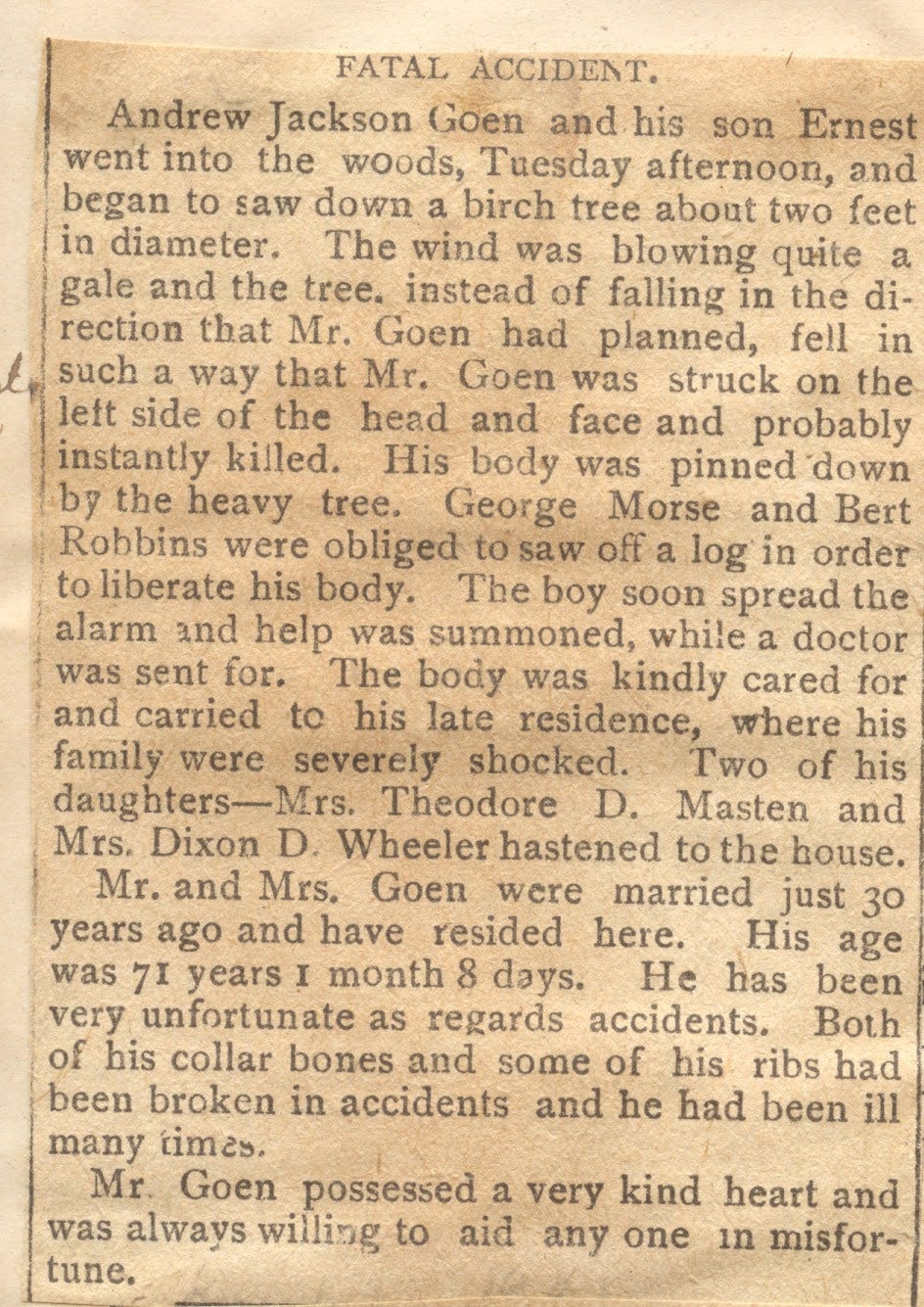 Fatal Accident