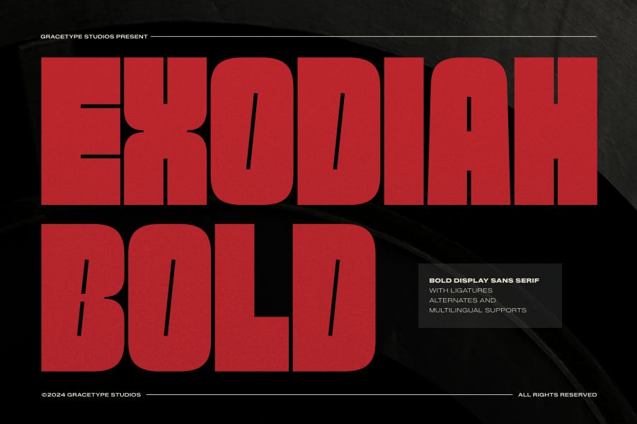 Exodiah Bold Display Sans Serif