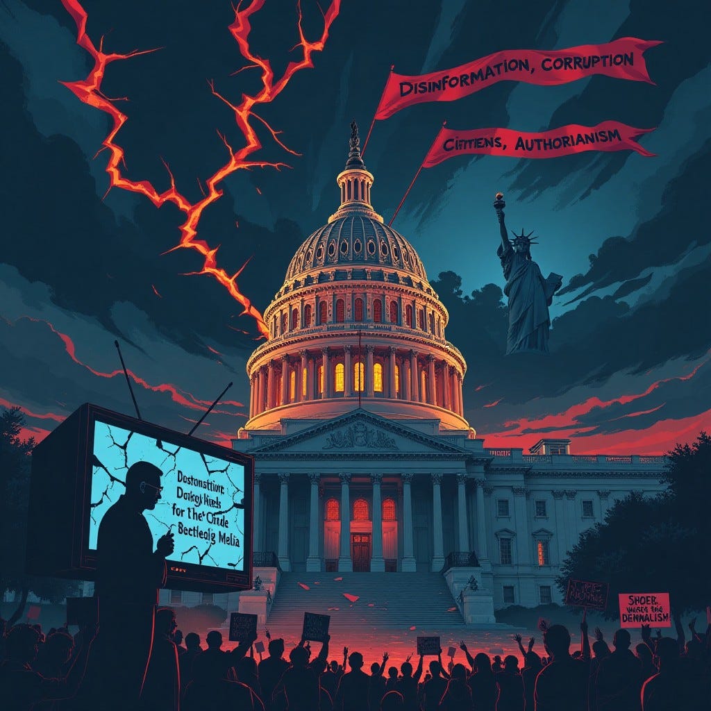A dramatic illustration of democracy under...