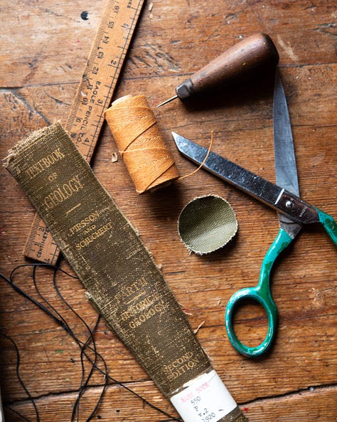 Bookbinding Reclaimed Materials Journaling