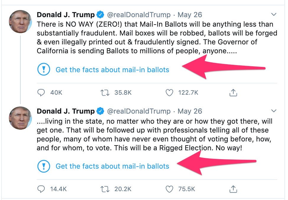 Twitter's first fact-check on Trump's voting tweets was misleading ... Twitter's first fact-check on Trump's voting tweets was misleading ...