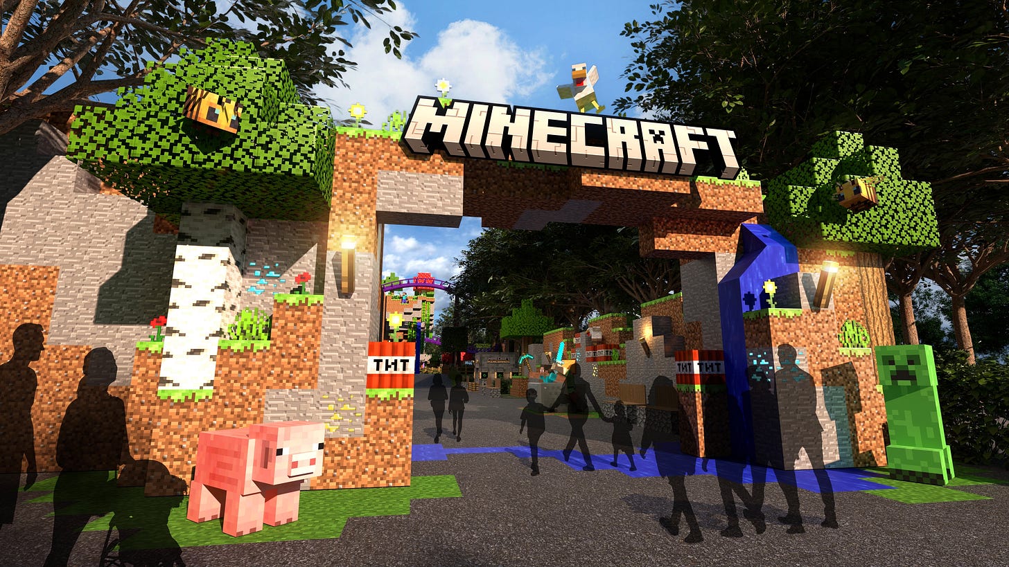 Minecraft attractions in the US and UK