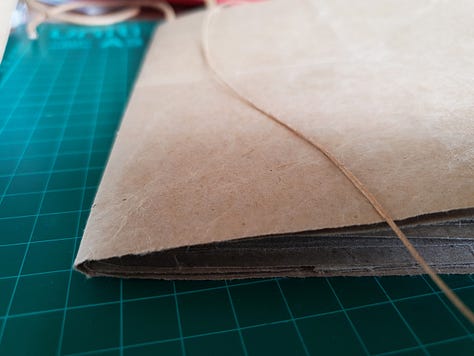 Books I made and workspace images from the tween time creativity.