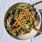 kale and romaine caesar