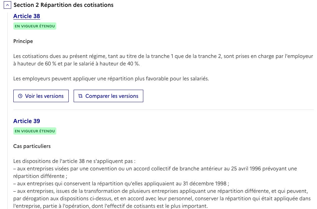  l’article 38 et 39 de l’ANI du 17 novembre 2017