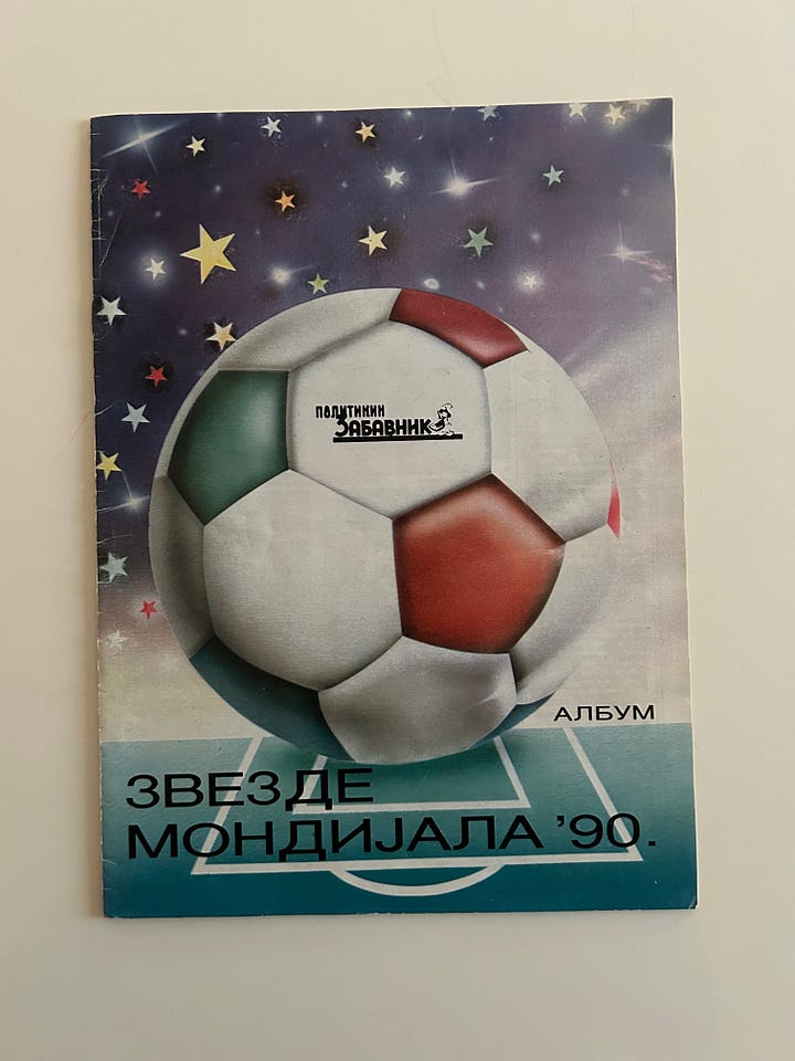 Copertina Jugoslavia Italia '90