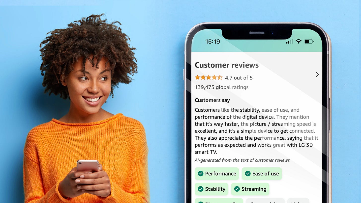 Amazon's AI-Summaries Of Reviews Amazon's AI-Summaries Of Reviews