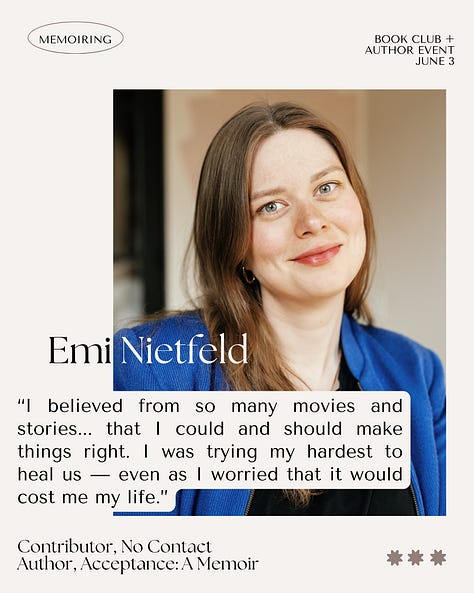 Memoiring guest authors on estrangement: Jenny Bartoy, Stephanie Foo, Emi Nietfeld