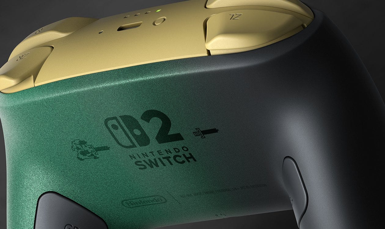 Zelda 40th anniversary edition Switch 2 Pro Controller back Zelda 40th anniversary edition Switch 2 Pro Controller back