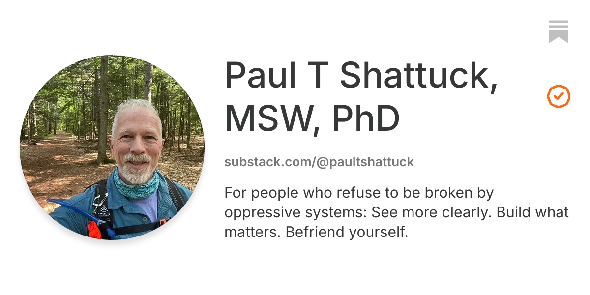 Paul T Shattuck, MSW, PhD | Substack