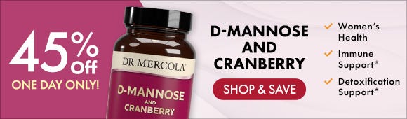 Get 45% Off on D-Mannose and Cranberry