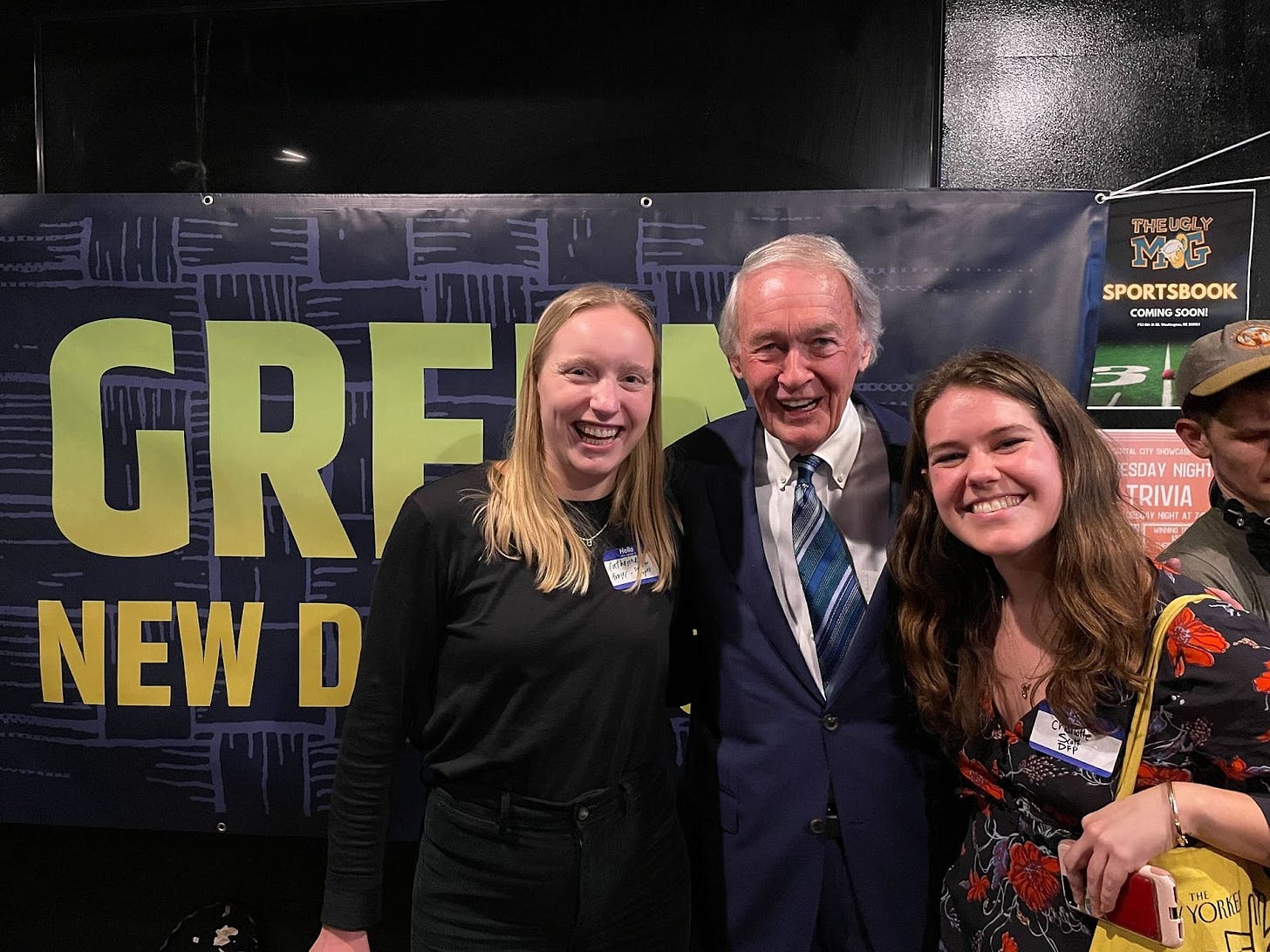 DFP’s Catherine Fraser and Charlotte Scott with Sen. Ed Markey DFP’s Catherine Fraser and Charlotte Scott with Sen. Ed Markey