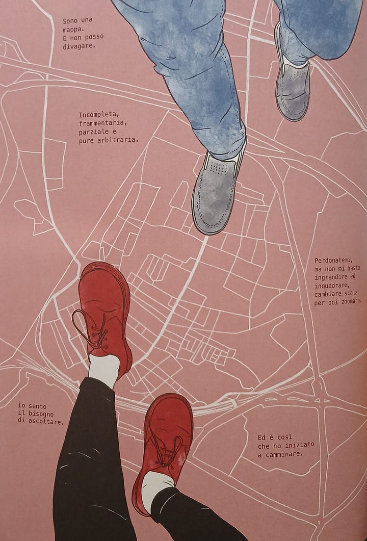 Immagini tratte da Quartieri. Viaggio al centro delle periferie italiane a cura di Adriano Cancellieri e Giada Peterle (BeccoGiallo, 2019) Immagini tratte da Quartieri. Viaggio al centro delle periferie italiane a cura di Adriano Cancellieri e Giada Peterle (BeccoGiallo, 2019)