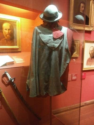 Garibaldi’s poncho and red shirt—Museum of the Risorgimento in Milan.