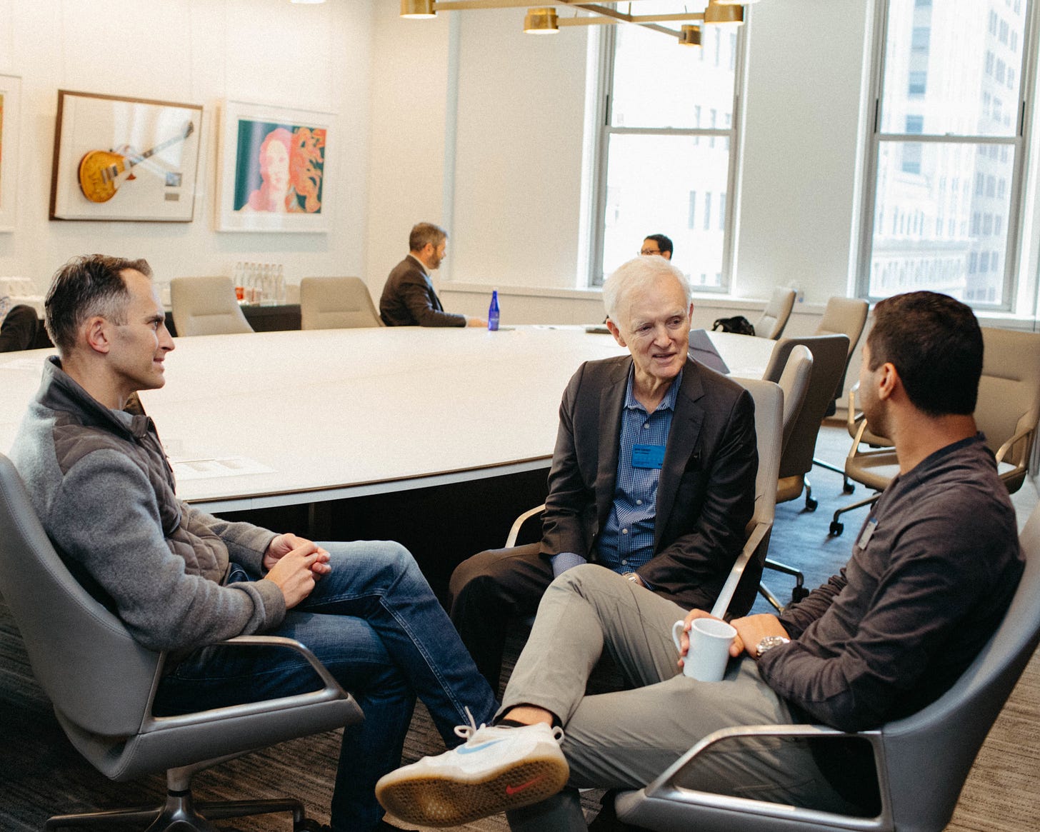 Long-time biotech exec Jeff Marrazzo (L), former senator Bob Kerrey, and Lux’s Shaq Vayda talk about the future of biotech Long-time biotech exec Jeff Marrazzo (L), former senator Bob Kerrey, and Lux’s Shaq Vayda talk about the future of biotech