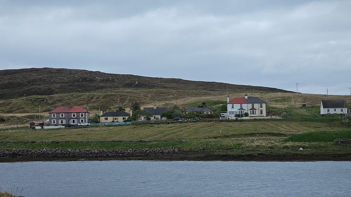 Views from the town of Leverburgh in Harris, Western Isles, Scotland.