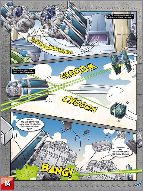 Lego Star Wars comic featuring Dron Ryall