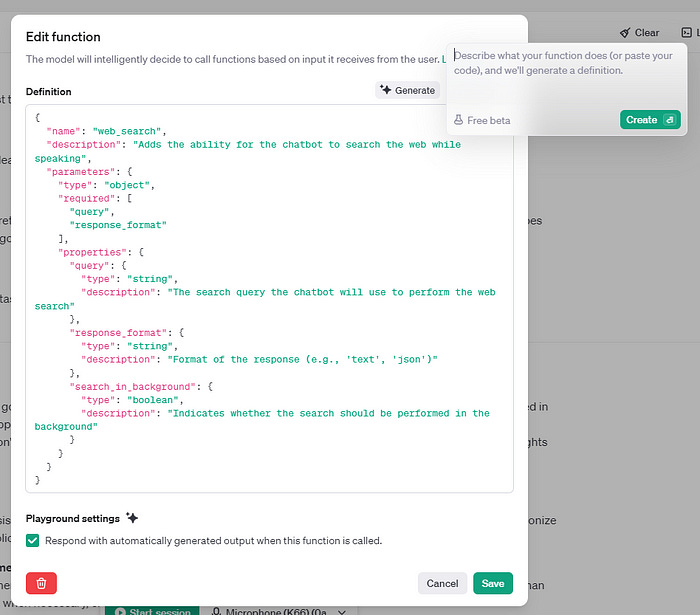 get realtime api to search web