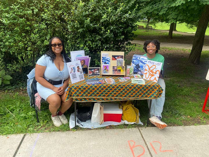 Richelle and Temple are two Black people who vend their art out in public in Philadelphia