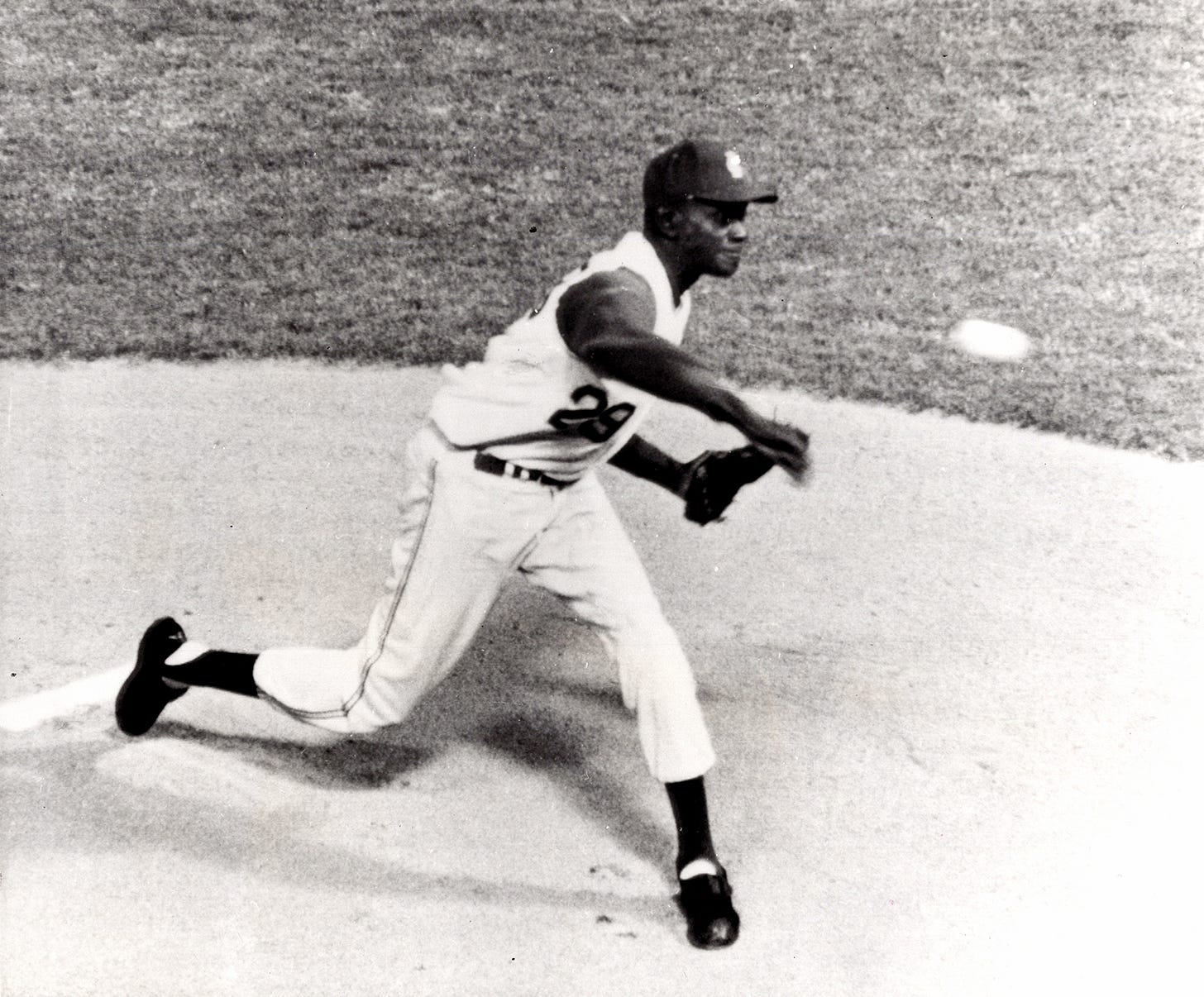 Satchel Paige throws on September 25, 1965