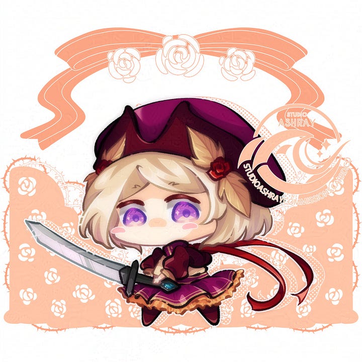 Sample Jellyfish style chibean arts of our characters: Nozu, Eunn, Kanae and Tomoe.