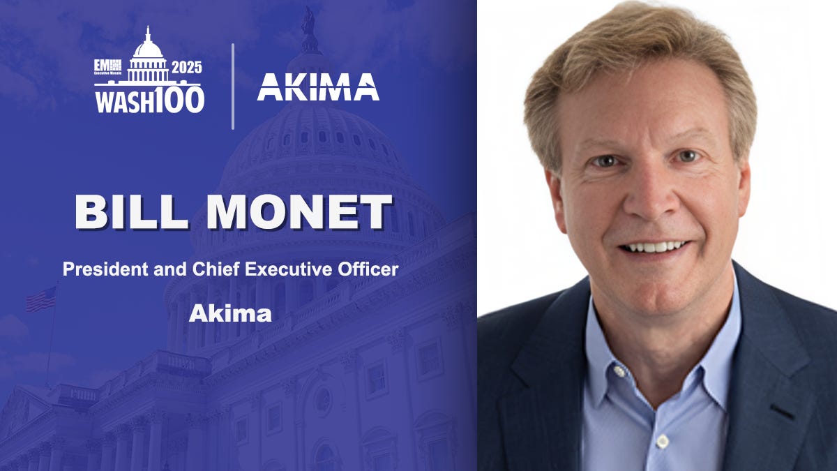 Akima President & CEO Bill Monet Wins 2025 Wash100 Award