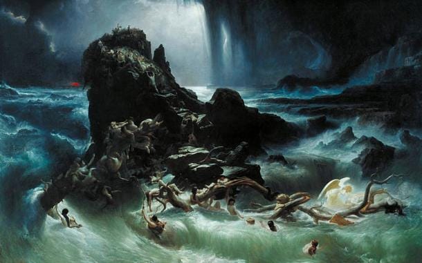 ‘The Deluge’ by Francis Danby, 1840. ‘The Deluge’ by Francis Danby, 1840.