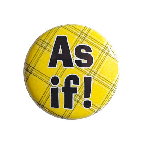 Images of pinback buttons and magnets from tanyamadoff.com
