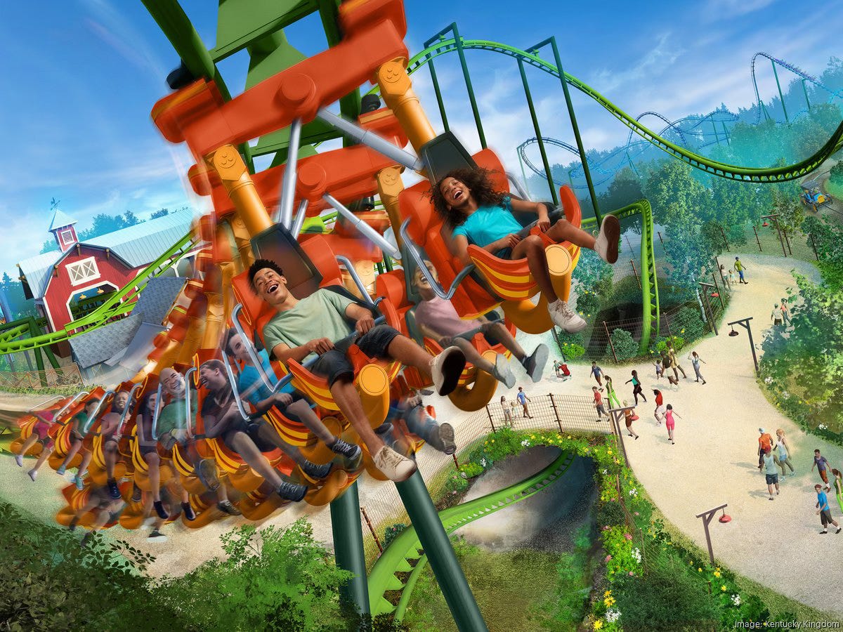 Flying Fox- rendering of coaster coming to Kentucky Kingdom