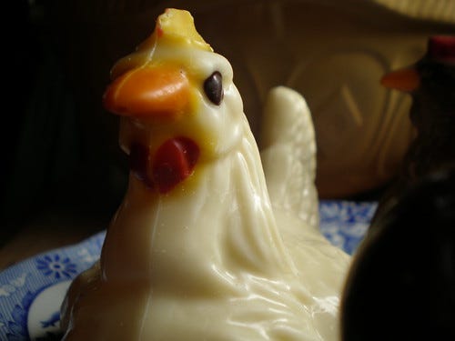 White chocolate chicken White chocolate chicken