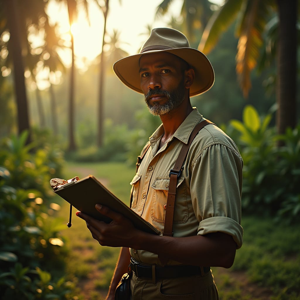 A valuation surveyor, dressed in worn, earth-toned clothing and clutching a weathered clipboard, stands amidst the lush, vibrant foliage of Jamaica, surrounded by the remnants of a centuries-old colonial estate. Warm, golden light, reminiscent of a bygone era, casts long shadows across the surveyor's face, accentuating the lines of concentration etched upon their features. The atmosphere is heavy with the scent of blooming flowers and the distant hum of reggae music. A valuation surveyor, dressed in worn, earth-toned clothing and clutching a weathered clipboard, stands amidst the lush, vibrant foliage of Jamaica, surrounded by the remnants of a centuries-old colonial estate. Warm, golden light, reminiscent of a bygone era, casts long shadows across the surveyor's face, accentuating the lines of concentration etched upon their features. The atmosphere is heavy with the scent of blooming flowers and the distant hum of reggae music.