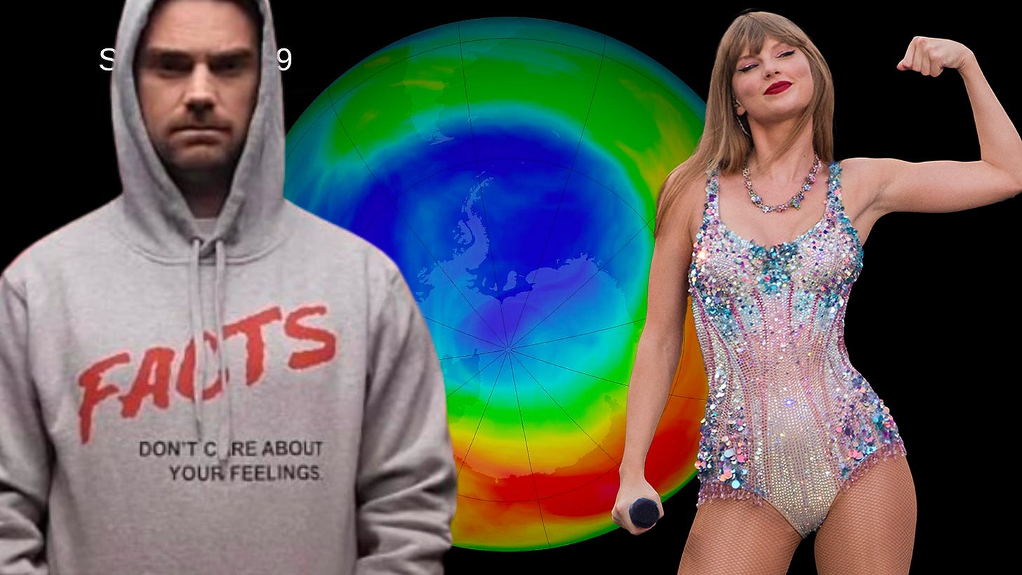 Taylor Swift and ben Shapiro ozone layer