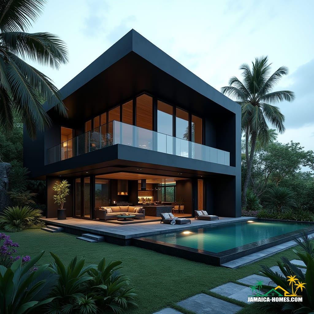 Gothic-inspired black cottage in Jamaica