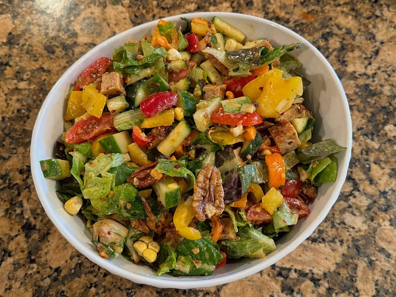 Homemade Salad for Lunch (Photo by Author)