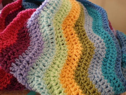 Crochet Rainbow Blanket Crochet Rainbow Blanket