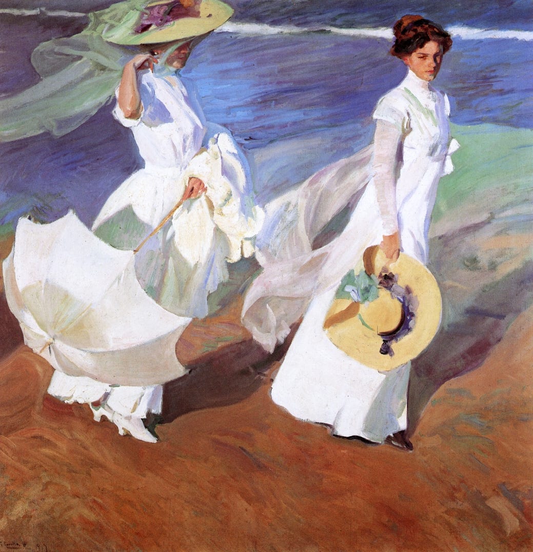 Sorolla beach white dresses light Sorolla beach white dresses light