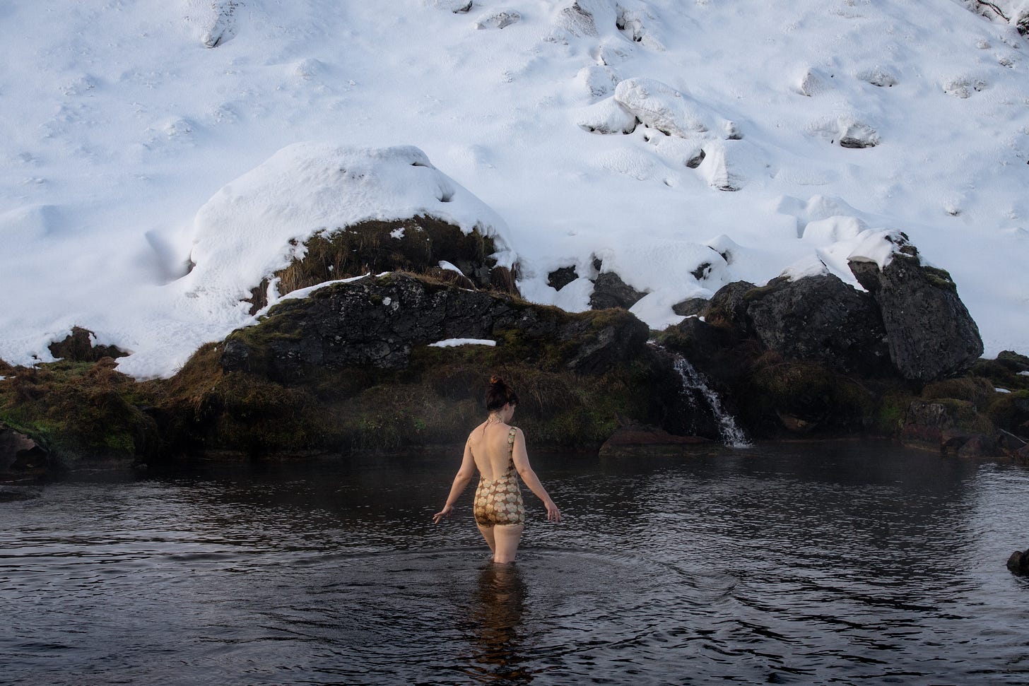 Iceland travel writing journal writer winter van travel journey LDV Convoy female traveller moss Thingvellir wind fear overcoming hot spring off road adventure